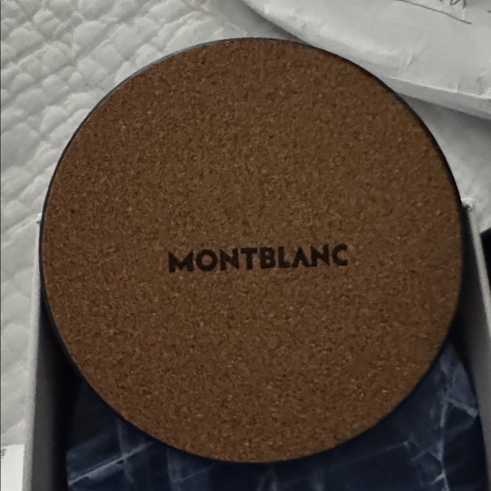 Elegant MontBlanc Blue Marble Coaster set. - Picture 2 of 4